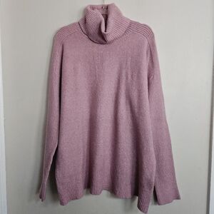 Calvin Klein Pink Turtleneck Knit Loose fit Sweater Size Medium